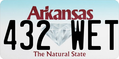 AR license plate 432WET
