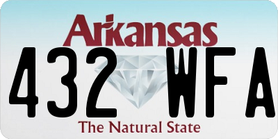 AR license plate 432WFA