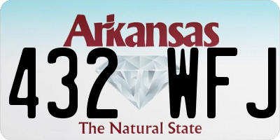 AR license plate 432WFJ