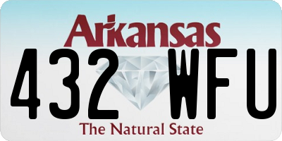 AR license plate 432WFU