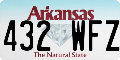 AR license plate 432WFZ