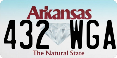 AR license plate 432WGA