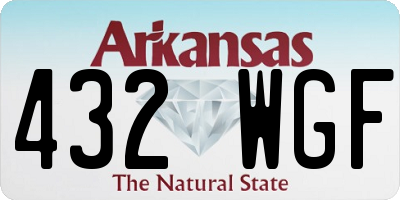 AR license plate 432WGF