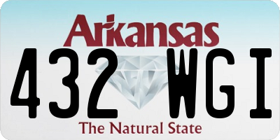 AR license plate 432WGI
