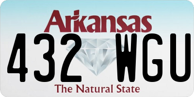 AR license plate 432WGU