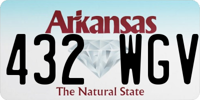 AR license plate 432WGV
