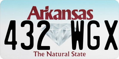 AR license plate 432WGX