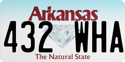 AR license plate 432WHA