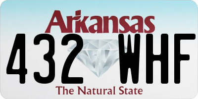 AR license plate 432WHF