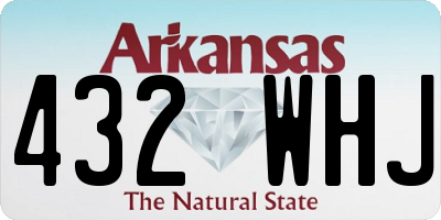 AR license plate 432WHJ