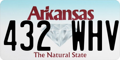 AR license plate 432WHV