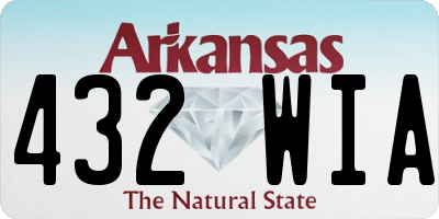 AR license plate 432WIA