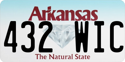 AR license plate 432WIC