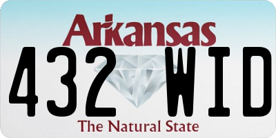 AR license plate 432WID