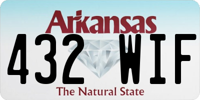 AR license plate 432WIF