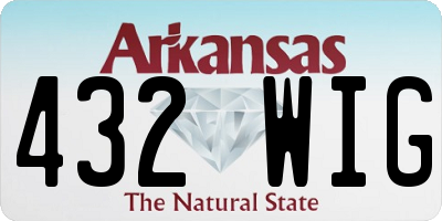 AR license plate 432WIG