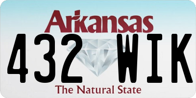 AR license plate 432WIK