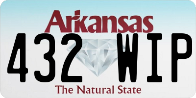 AR license plate 432WIP