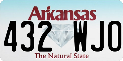 AR license plate 432WJO