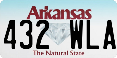 AR license plate 432WLA
