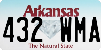 AR license plate 432WMA