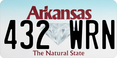 AR license plate 432WRN