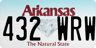AR license plate 432WRW