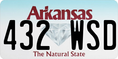 AR license plate 432WSD