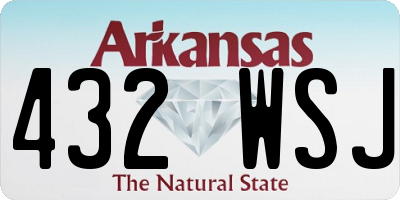 AR license plate 432WSJ