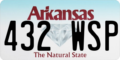 AR license plate 432WSP