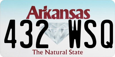 AR license plate 432WSQ