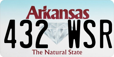 AR license plate 432WSR