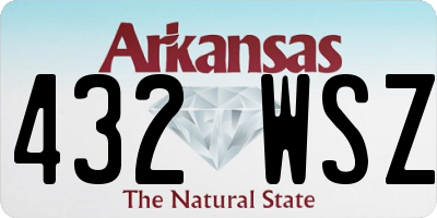 AR license plate 432WSZ