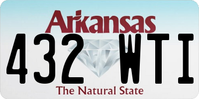 AR license plate 432WTI