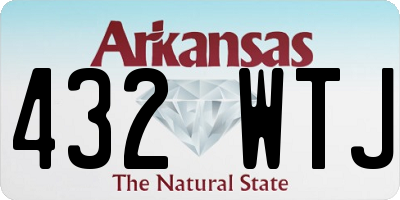 AR license plate 432WTJ