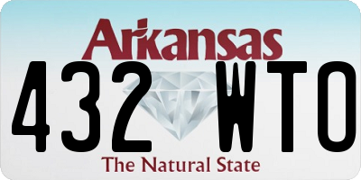 AR license plate 432WTO