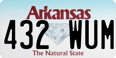 AR license plate 432WUM
