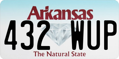 AR license plate 432WUP