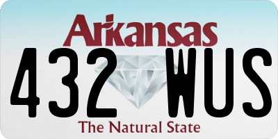 AR license plate 432WUS