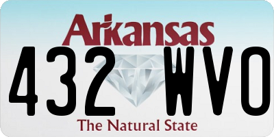 AR license plate 432WVO
