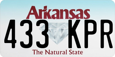 AR license plate 433KPR