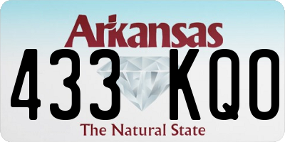 AR license plate 433KQO