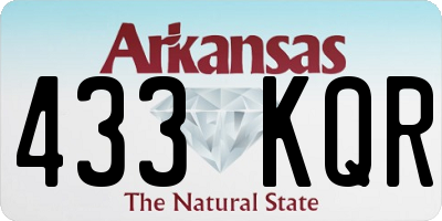 AR license plate 433KQR