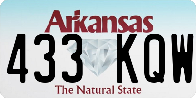 AR license plate 433KQW