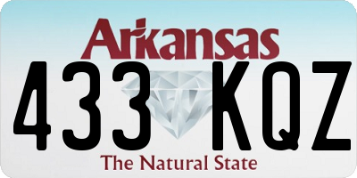 AR license plate 433KQZ