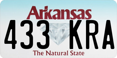 AR license plate 433KRA