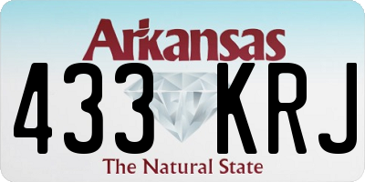 AR license plate 433KRJ