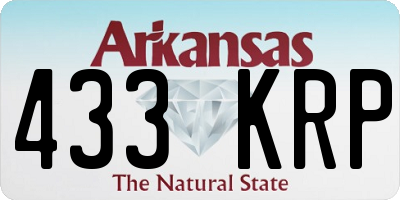 AR license plate 433KRP