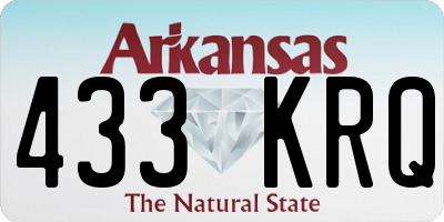 AR license plate 433KRQ