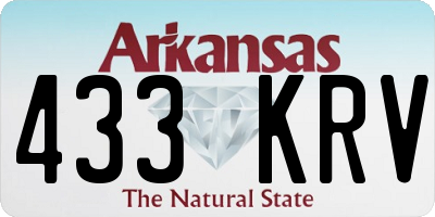 AR license plate 433KRV